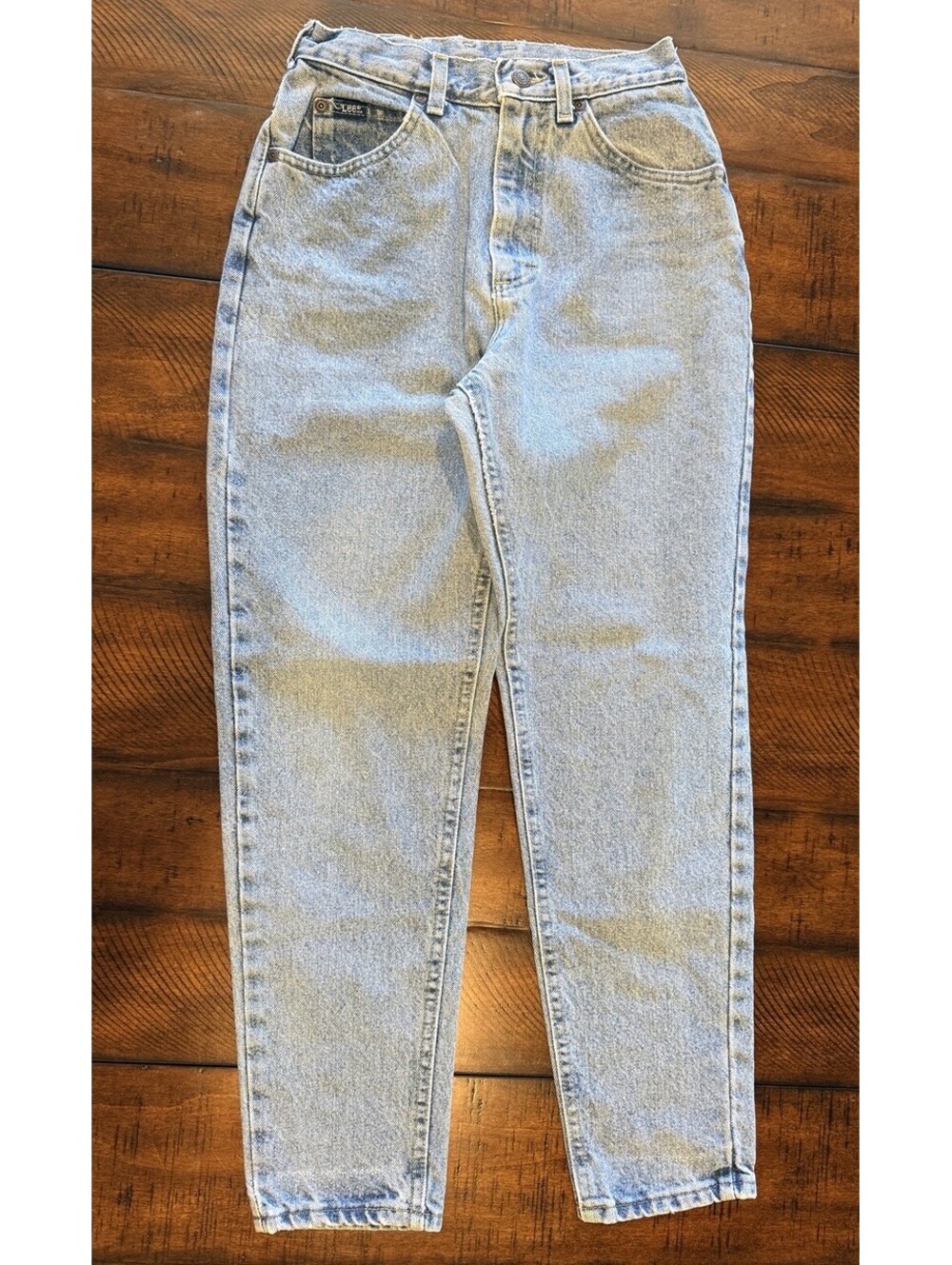 Vintage Lee Jeans - Mom Jeans Light Wash Denim Women's Size 6 Petite Made in USA